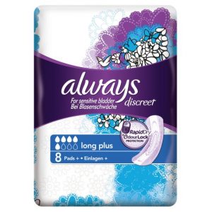 Always Discreet Moderate Long Plus Wings Pads 8 pack