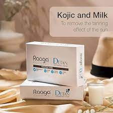 Raaga Professional De-Tan Tan removal Cream Kojic & Milk, 72GM (12g*6)