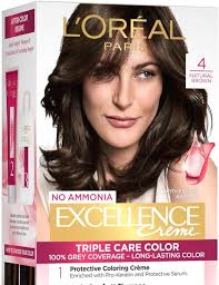 L'Oreal Paris Excellence Creme Hair Color, 4 Natural Dark Brown,(72 ml+100 gm)