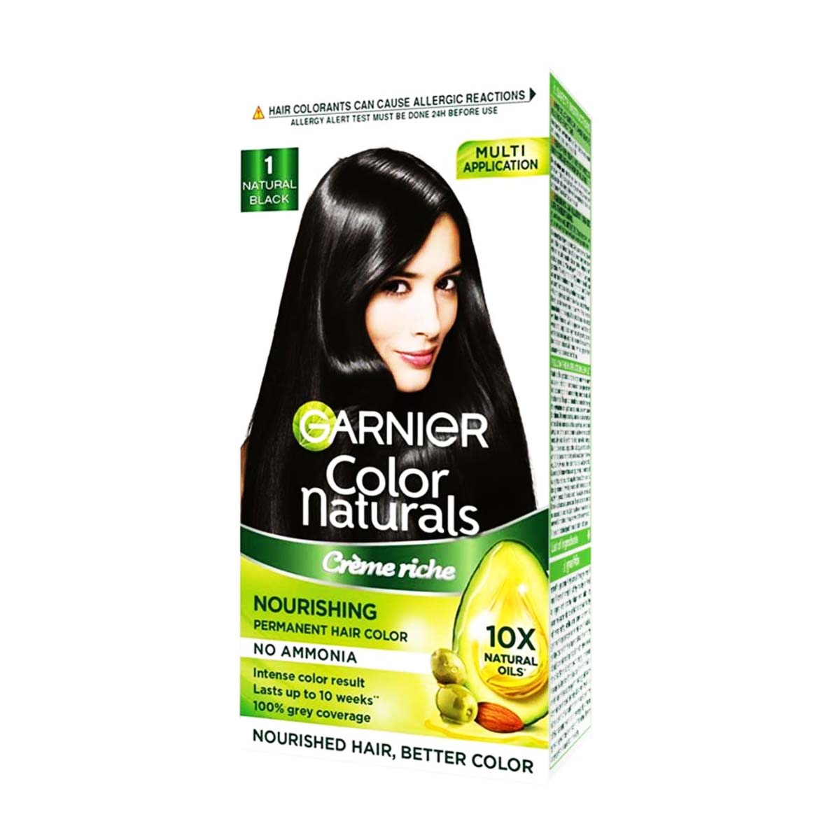 Garnier Color Naturals Nourishing Permanent Hair Colour Cream 70ml, All Sheds
